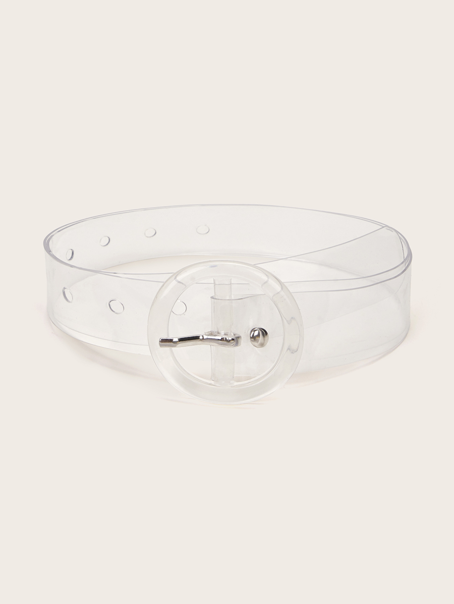 Transparent Round Buckle Belt