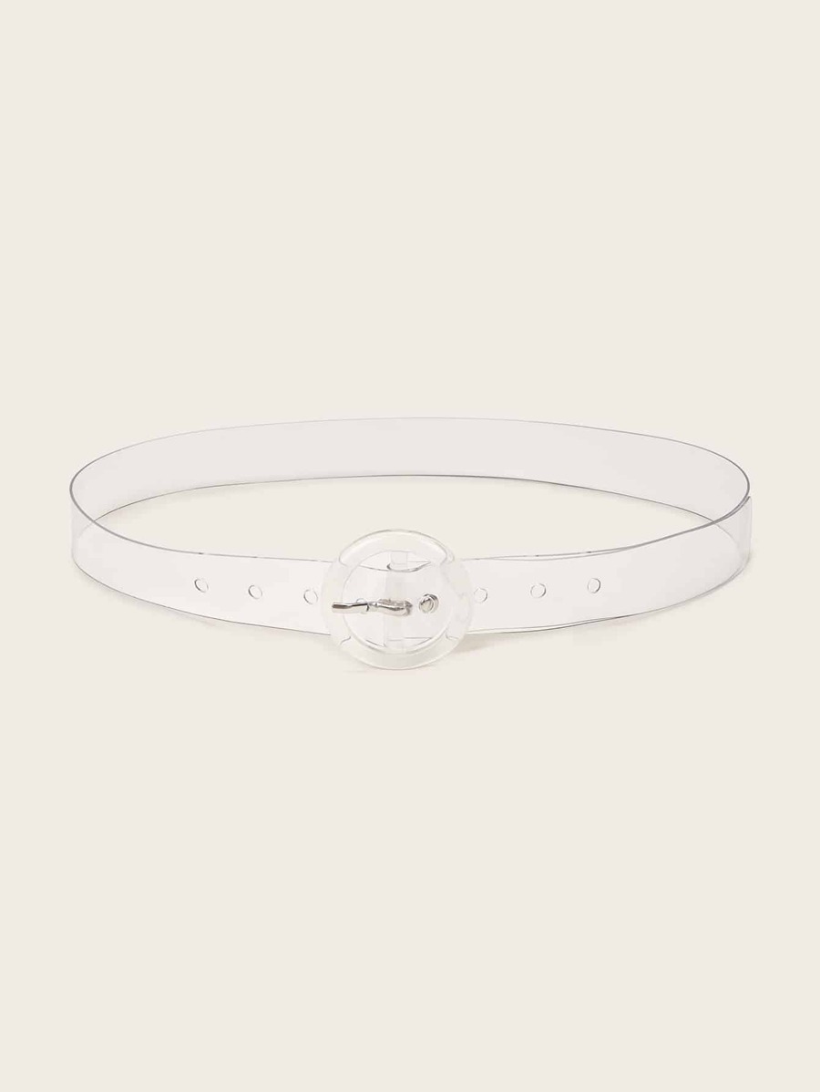 Transparent Round Buckle Belt