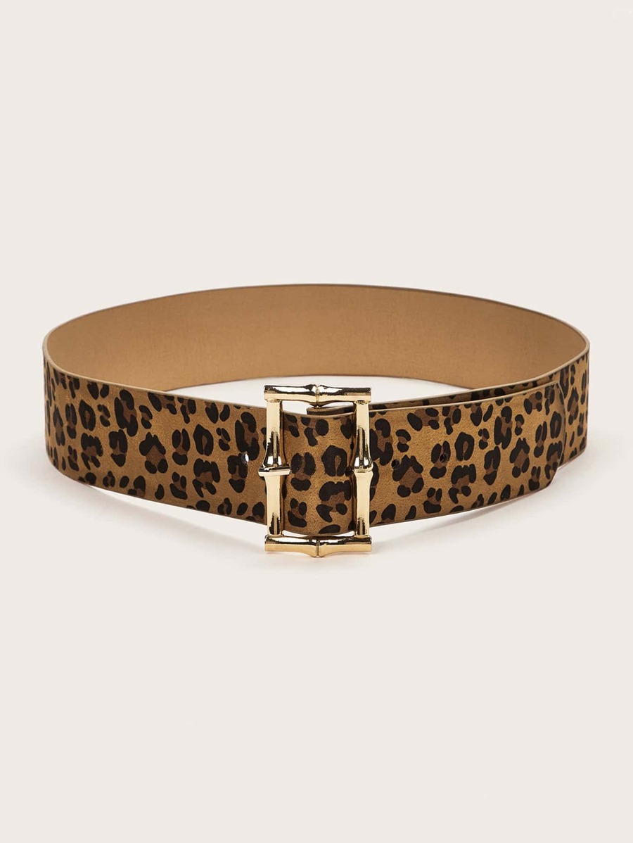 Leopard Pattern Buckle Belt