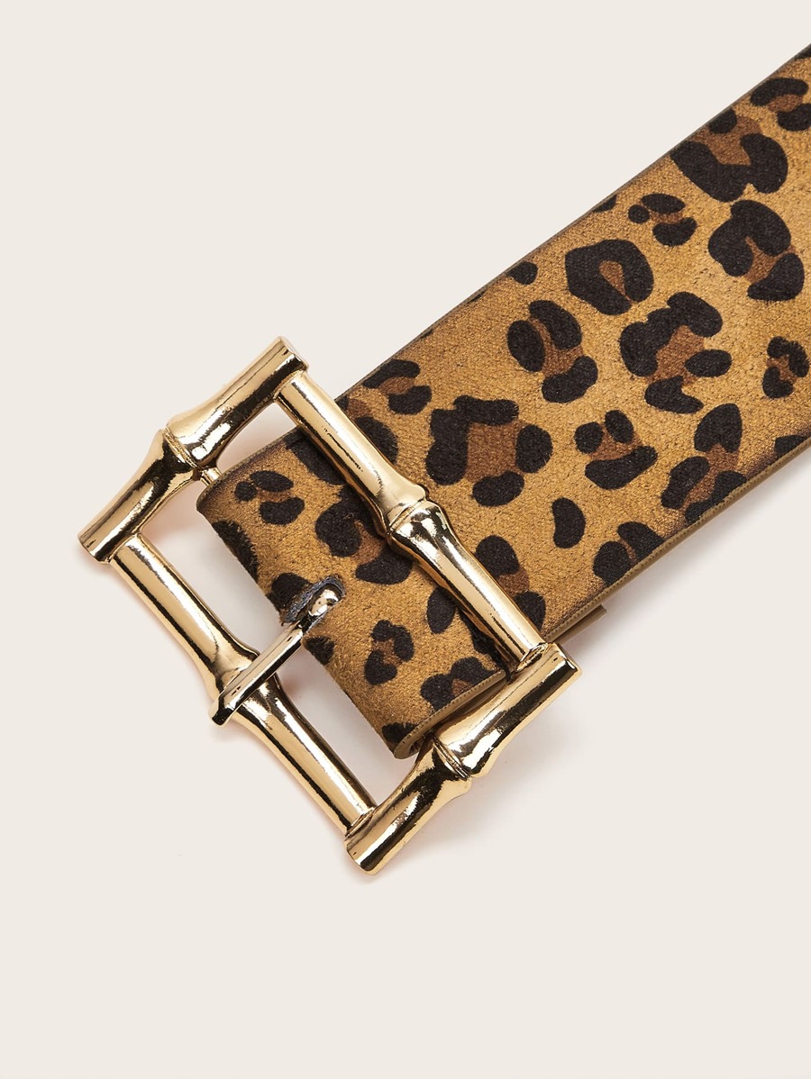 Leopard Pattern Buckle Belt