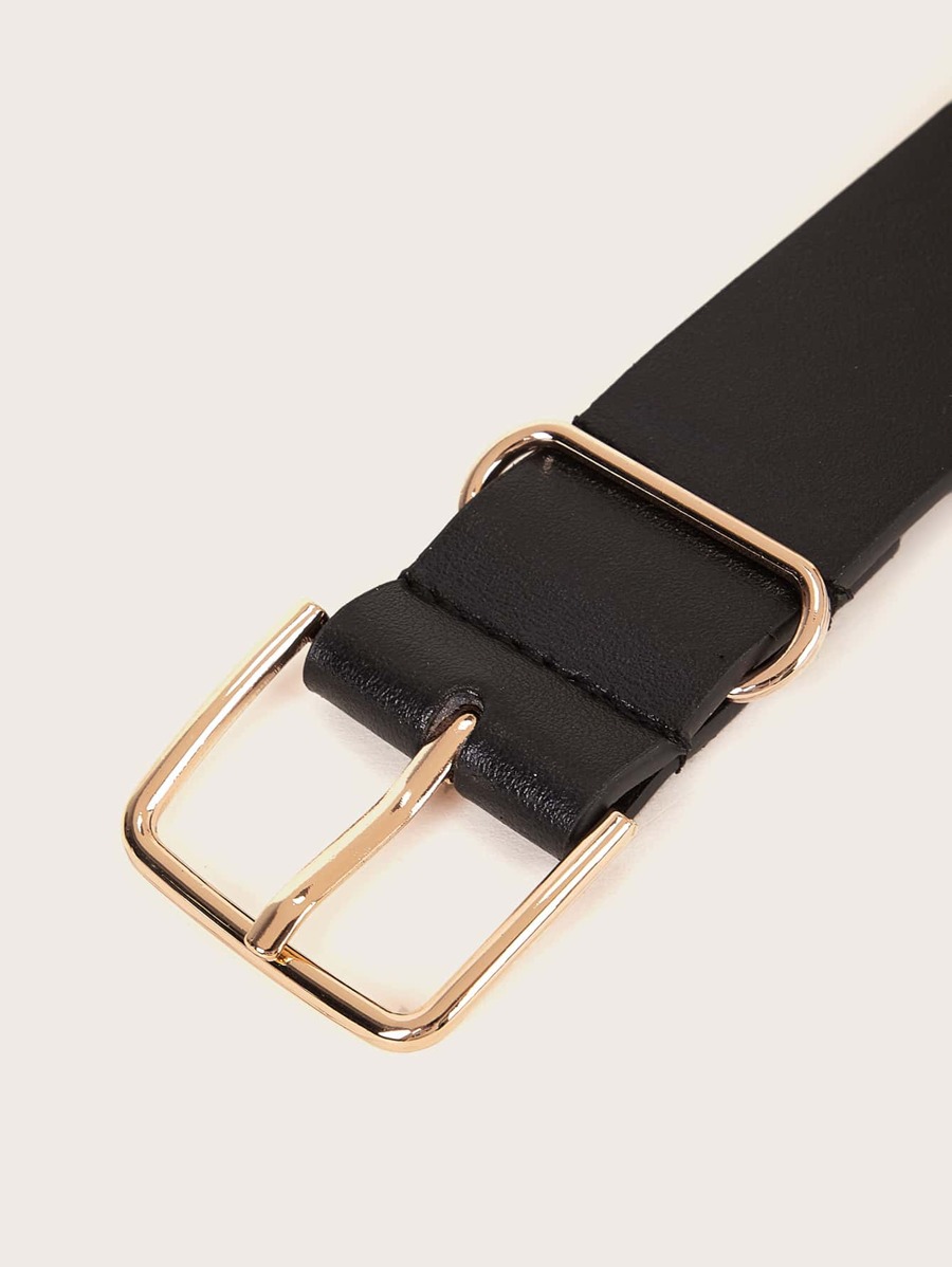 Geometric Metal Buckle Belt