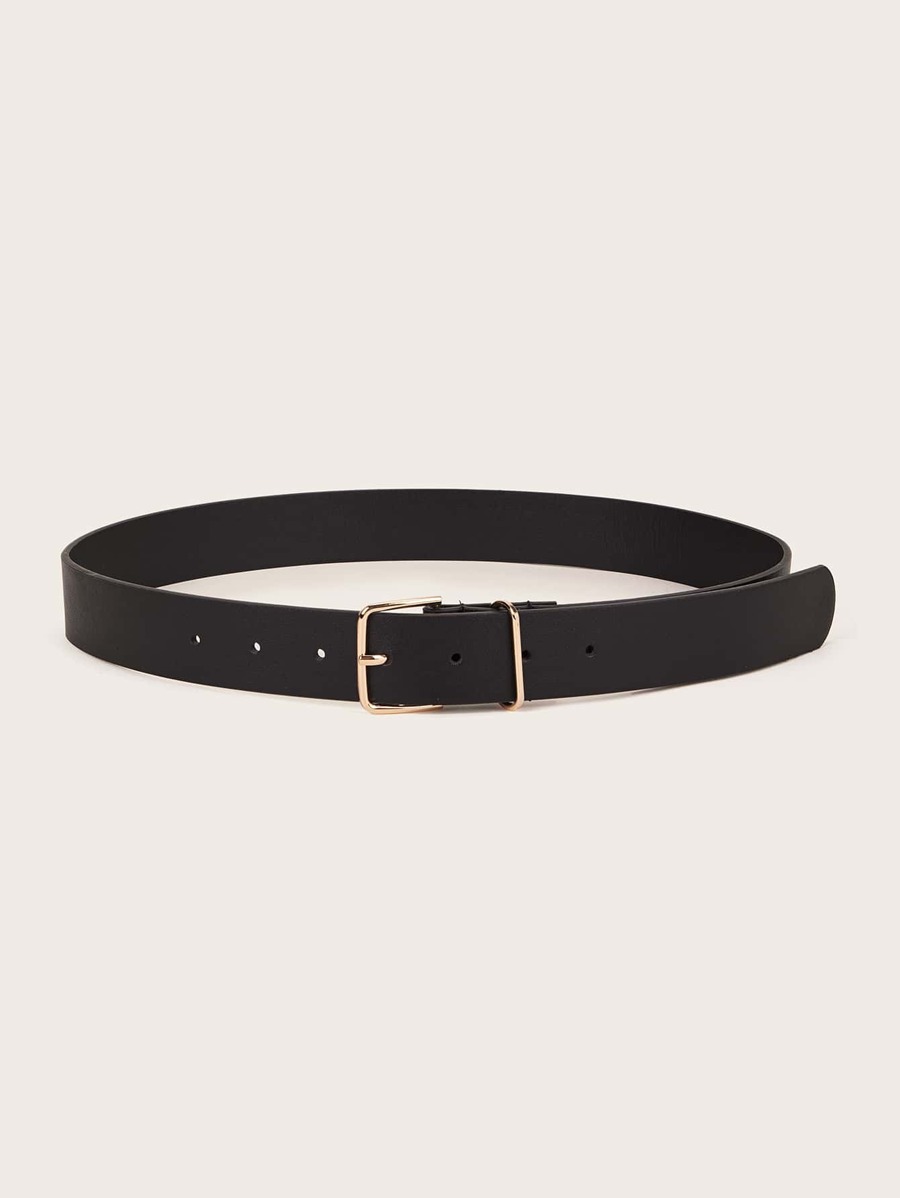 Geometric Metal Buckle Belt